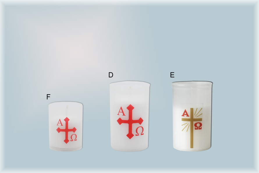 Svíce s motivem "Alfa Omega"