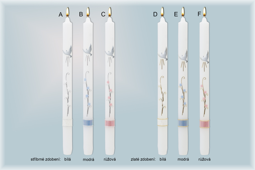 Křestní svíce 1001/B