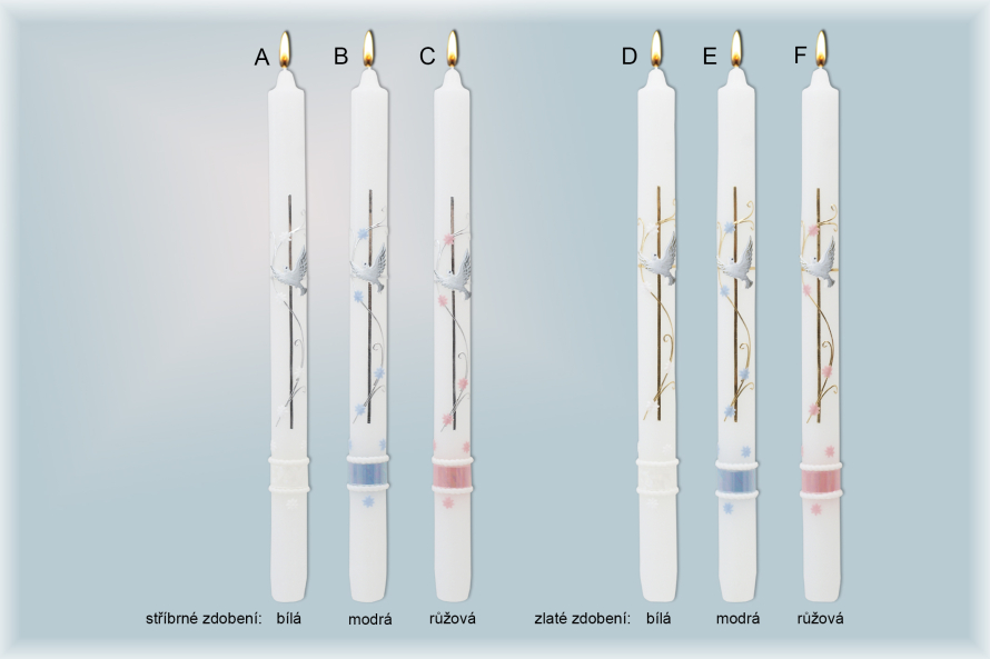 Křestní svíce 1001/F