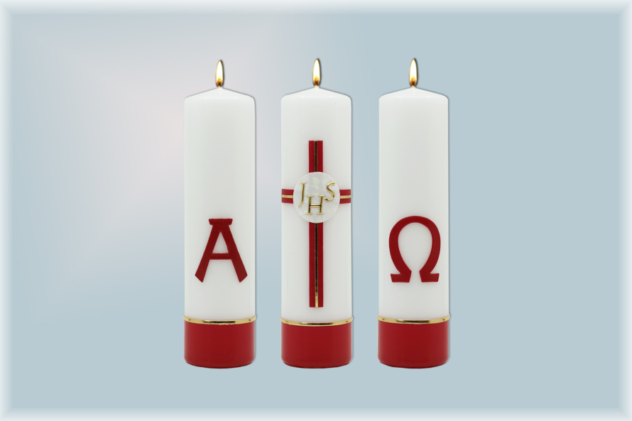 Sada oltářních svící - bílá/01