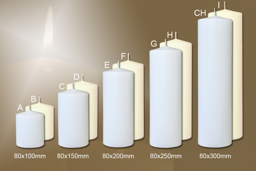 Svíčky válce Ø80mm - Gastro