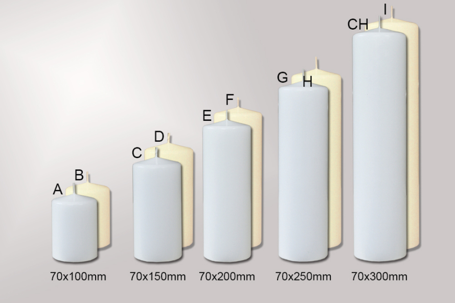 Svíčky válce Ø70mm - Gastro