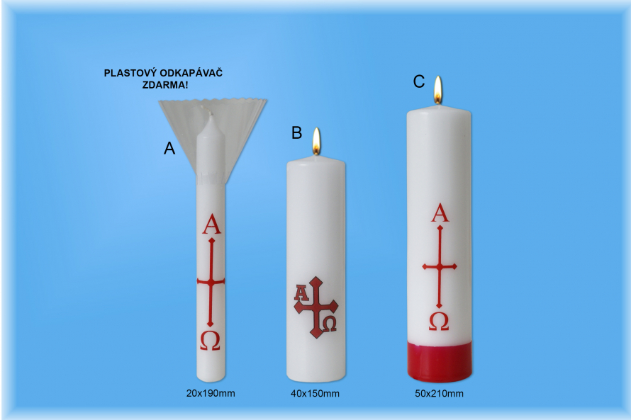 Svíce kostelní velikonoční  s potiskem