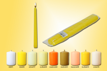 Kužely 22x250mm žluté odstíny (2ks/bal.)