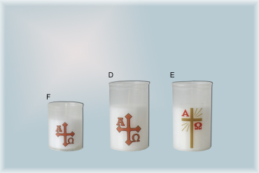 Svíce s motivem "Alfa Omega"