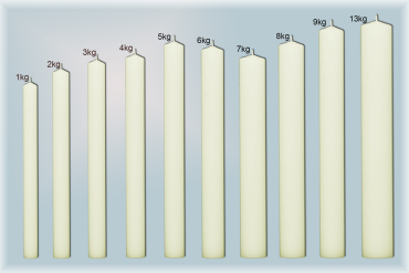 Hladké dlouhé svíce II. slonová kost/17