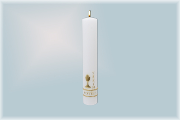 Svíce k 1.sv.přijímání 1064 se jménem - zlaté zdobení