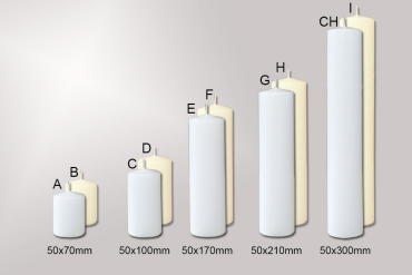 Svíčky válce Ø50mm - Gastro