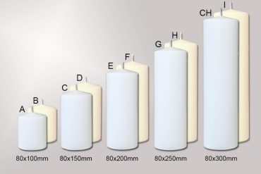 Svíčky válce Ø80mm - Gastro