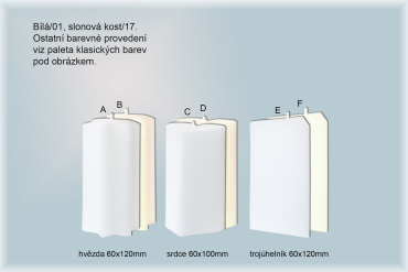 Svíčky tvar hvězda, srdce, trojúhelník