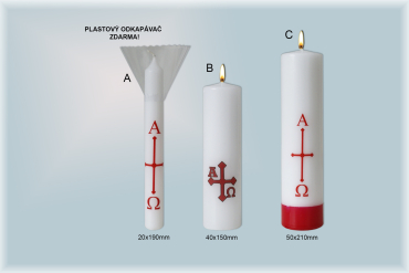 Svíce kostelní velikonoční  s potiskem